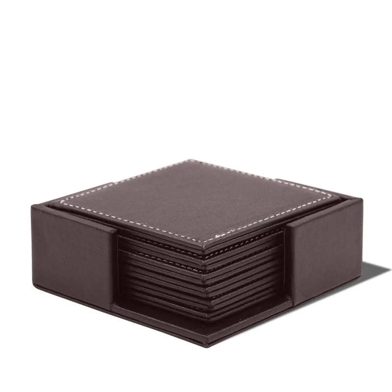Leather Desk Pad - 6 pezzi/set sottobicchieri in pelle da
